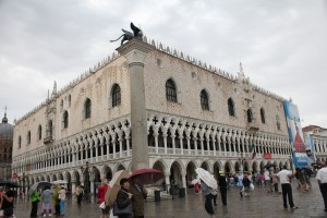 San Marco - At the foreground is the city symbol, winged lion. Behind is the Palazzo Ducale; the residence of the Doge of Venice, now a musuem. - Napolean called this place the "drawing room of Europe"
